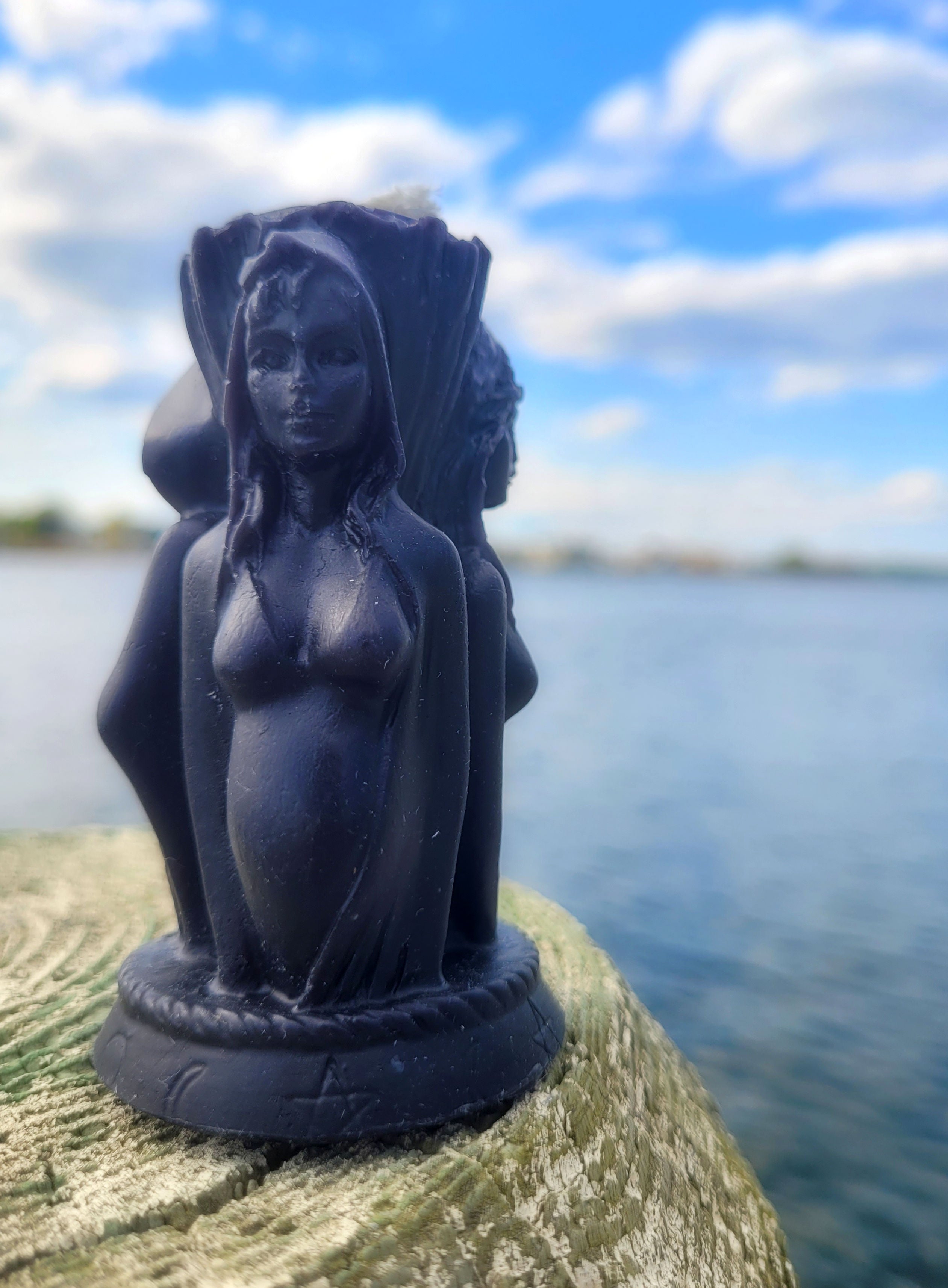 The Triple Goddess Candle, The Maiden, The Mother, the Crone Beeswax Candle | Candle | Wiccan Center
