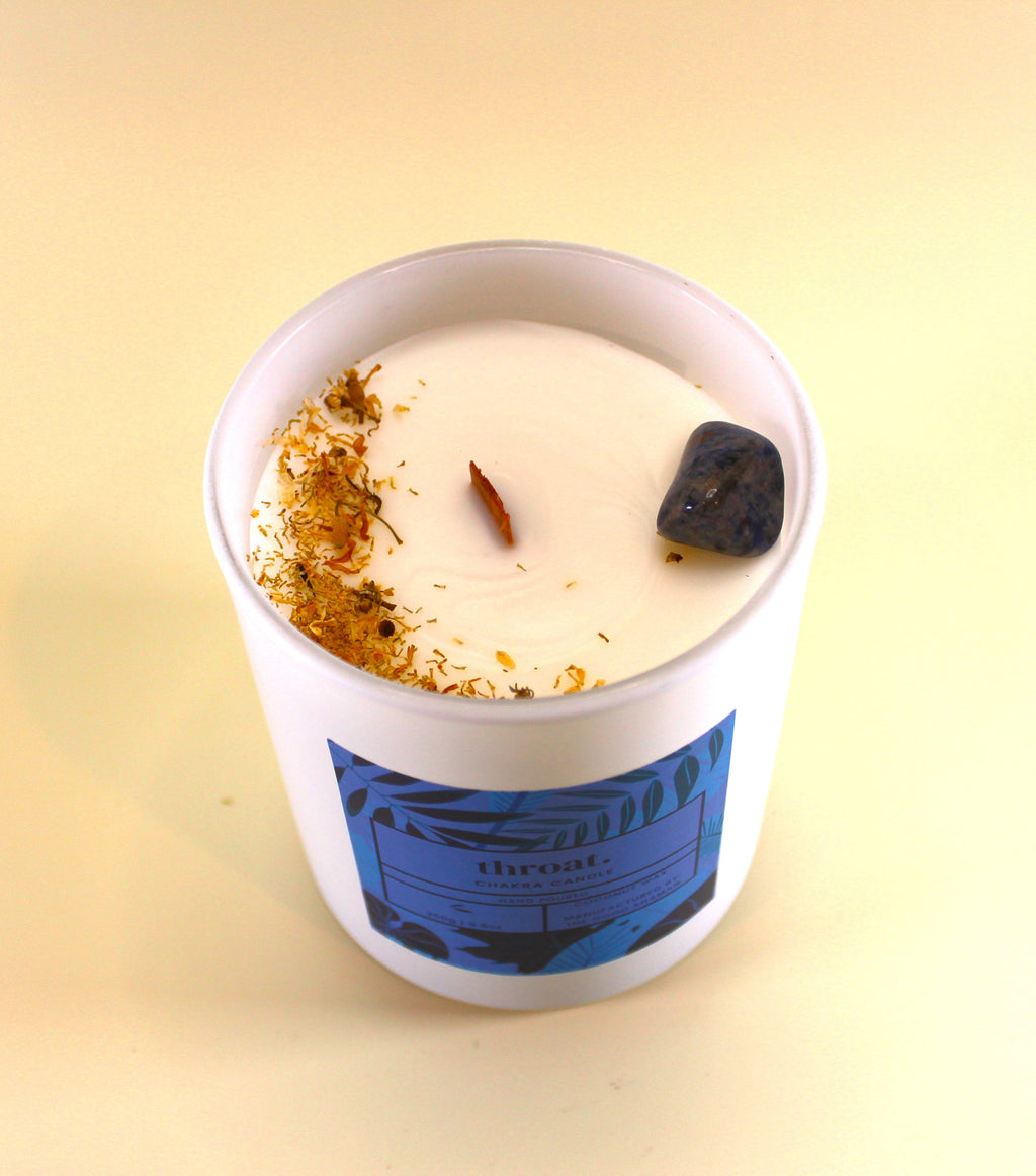 Throat Chakra Luxe Natural Coconut Wax Scented Candle | Candles | Wiccan Center