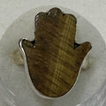 Tiger Eye Ring Size 6 "Hamsa" | Rings | Wiccan Center