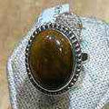 Tiger Eye Ring Size 8 "Roped Circle" | Rings | Wiccan Center