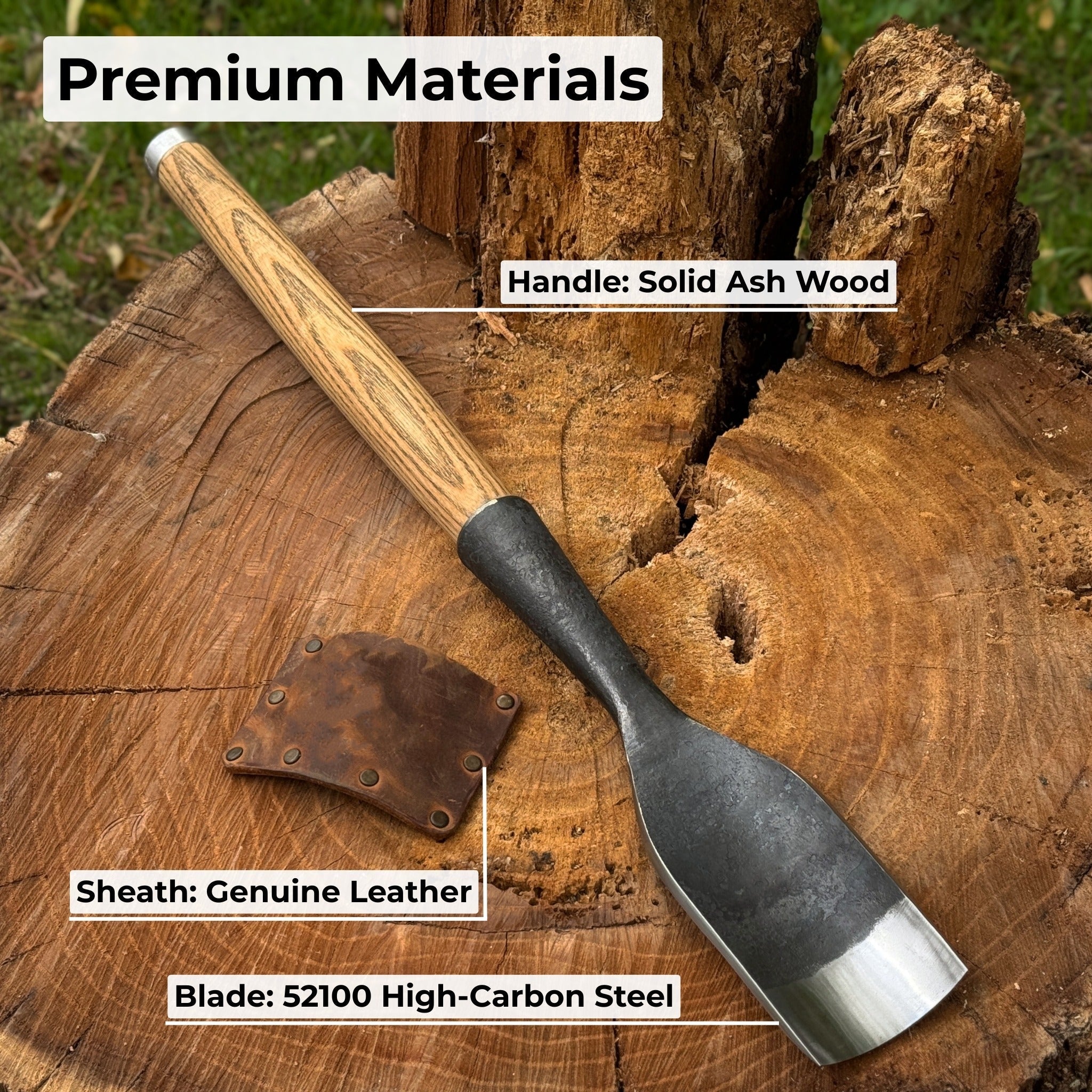 Timber Framing Rounded Chisel, 20 - 100 mm (0.8 - 3.9 inches) | Chisel | Wiccan Center
