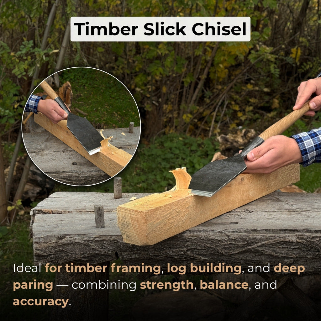 Timber Framing Sliсk Chisel, 20 - 100 mm (0.8 - 3.9 inches) | Chisel | Wiccan Center