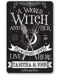Personalized - A Wicked Witch and Her Handsome Devil - Metal Sign | Metal Sign | Wiccan Center