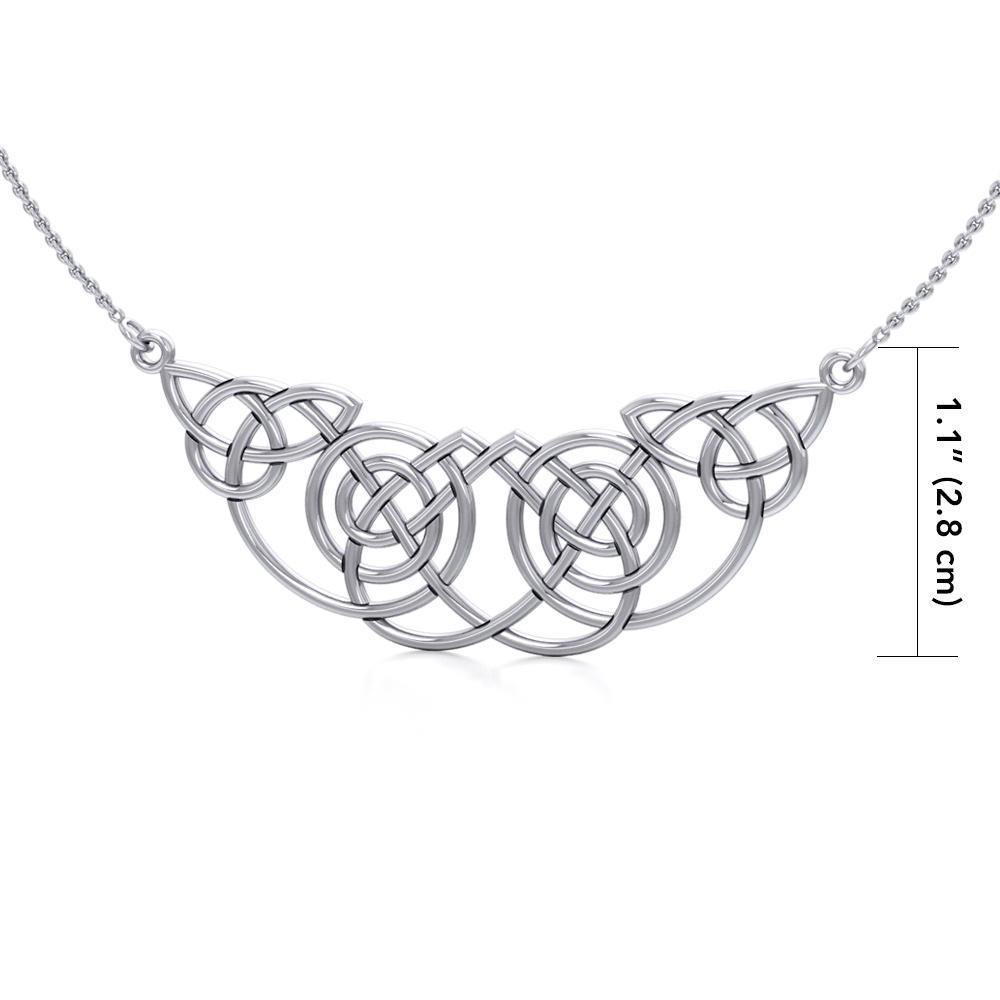 Defined by the ultimate reality ~ Celtic Knotwork Sterling Silver Necklace TN002