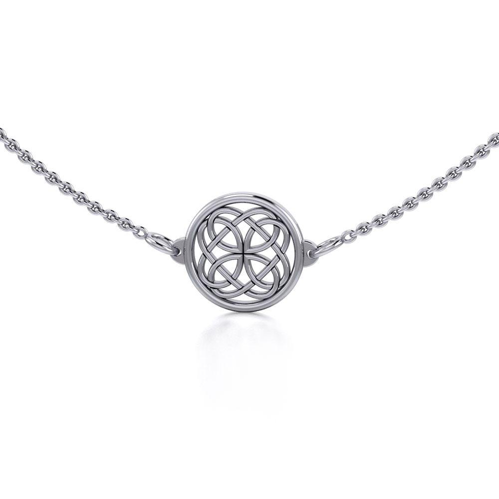 A timeless imprint of eternity ~ Celtic Knotwork Sterling Silver Necklace Jewelry TN010