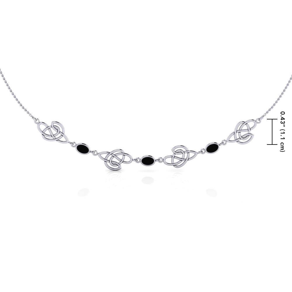 Celtic Knotwork Silver Necklace TN016