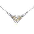 Celtic Knot Gold Accent Silver Necklace TNV001