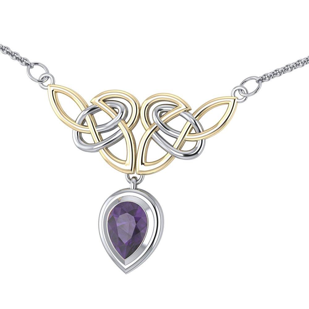 Celtic Knot Necklace TNV132 Sterling Silver By Peter Stone Celtic Knotwork Collection Gift For Her