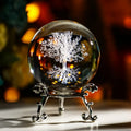 3D Crystal Ball - Tree of Life | Sphere | Wiccan Center