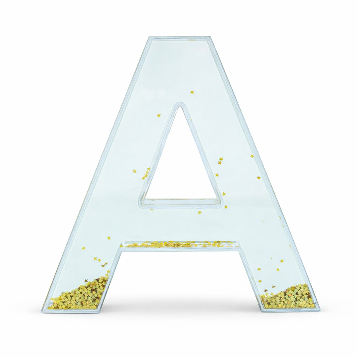 Letter A Glitter-Filled Acrylic Snow Globe | Water Globe Picture Frames | Wiccan Center