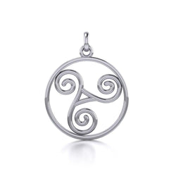 Triskelion Sterling Silver Pendant TP038 | Pendant | Wiccan Center