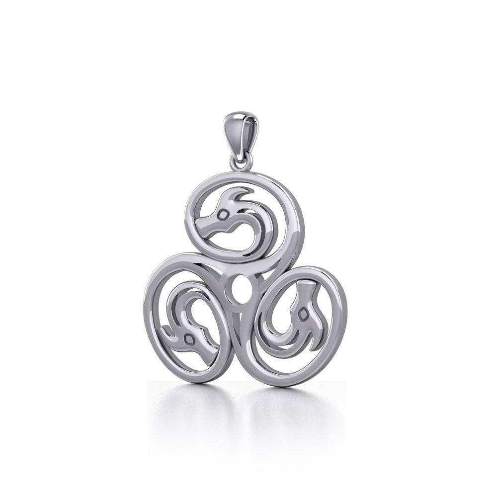 3 Dragons Sterling Silver Pendant TP088
