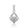 Celtic Knotwork Teardrop Sterling Silver Pendant TP092