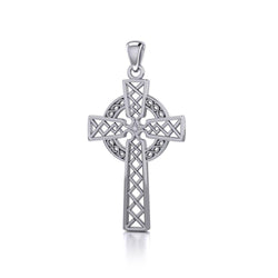 Modern Celtic Cross Sterling Silver Pendant TP1031 | Pendant | Wiccan Center