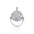 Celtic Triskele Sterling Silver Charm Holder Pendant TP921