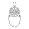 Celtic Knotwork Sterling Silver Pendant with Charm Holder TP938