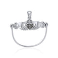 Celtic Triskele Claddagh Charm Holder Sterling Silver Pendant TP942