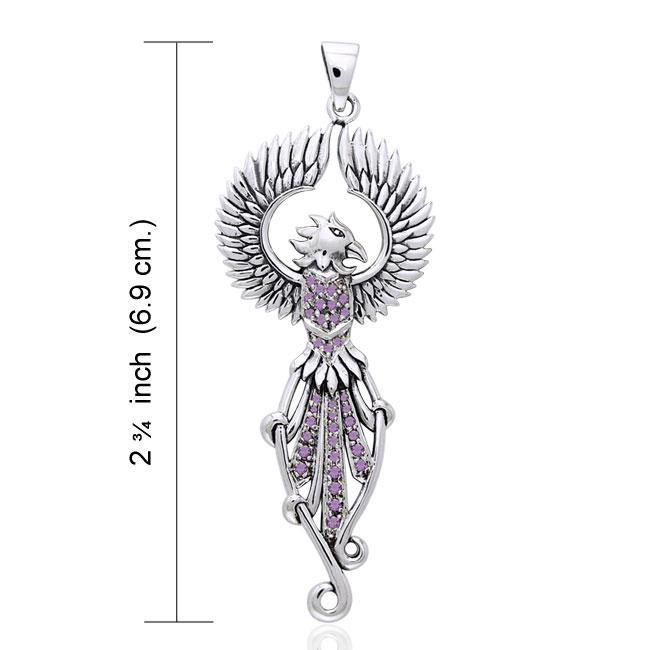 Regal Phoenix Sterling Silver Pendant TPD2914