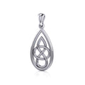 Teardrop Celtic Knotwork Sterling Silver Pendant TPD4197
