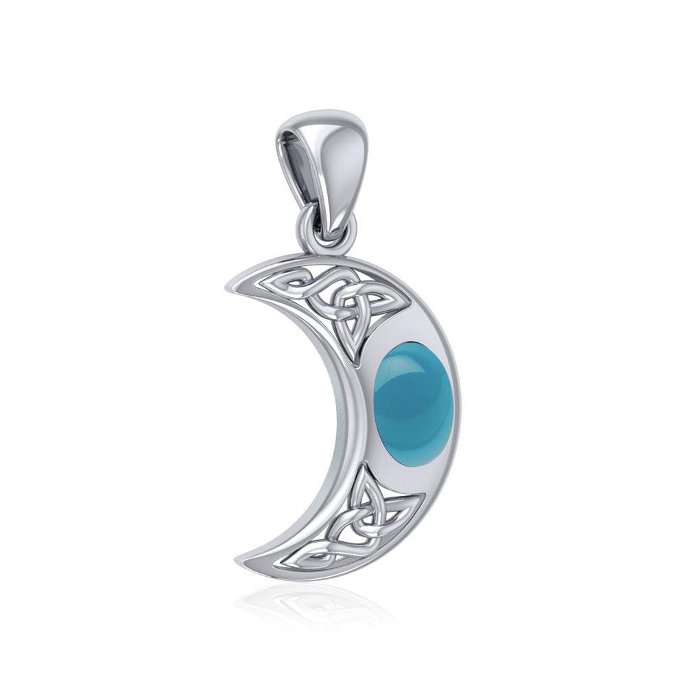 Blue Moon Celtic Sterling Silver Pendant TPD421