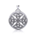 Celtic Trinity Quaternary Knot Sterling Silver Pendant TPD4631