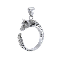 Sterling Silver Celtic Wolf Pendant TPD4851 | Pendant | Wiccan Center