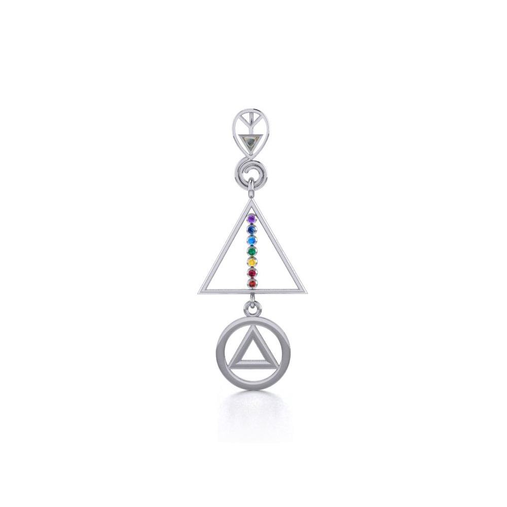 Recovery Chakra Sterling Silver Pendant with Gemstone TPD5093