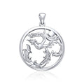 Phoenix Om Sterling Silver Pendant TPD5108 Spiritual Necklace Symbolizing Rebirth Transformation And Renewal