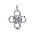Celtic Four Point Infinity Knot Sterling Silver Pendant TPD5131