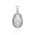 Teardrop Shape  Celtic Four Point Knot Silver Pendant TPD5166
