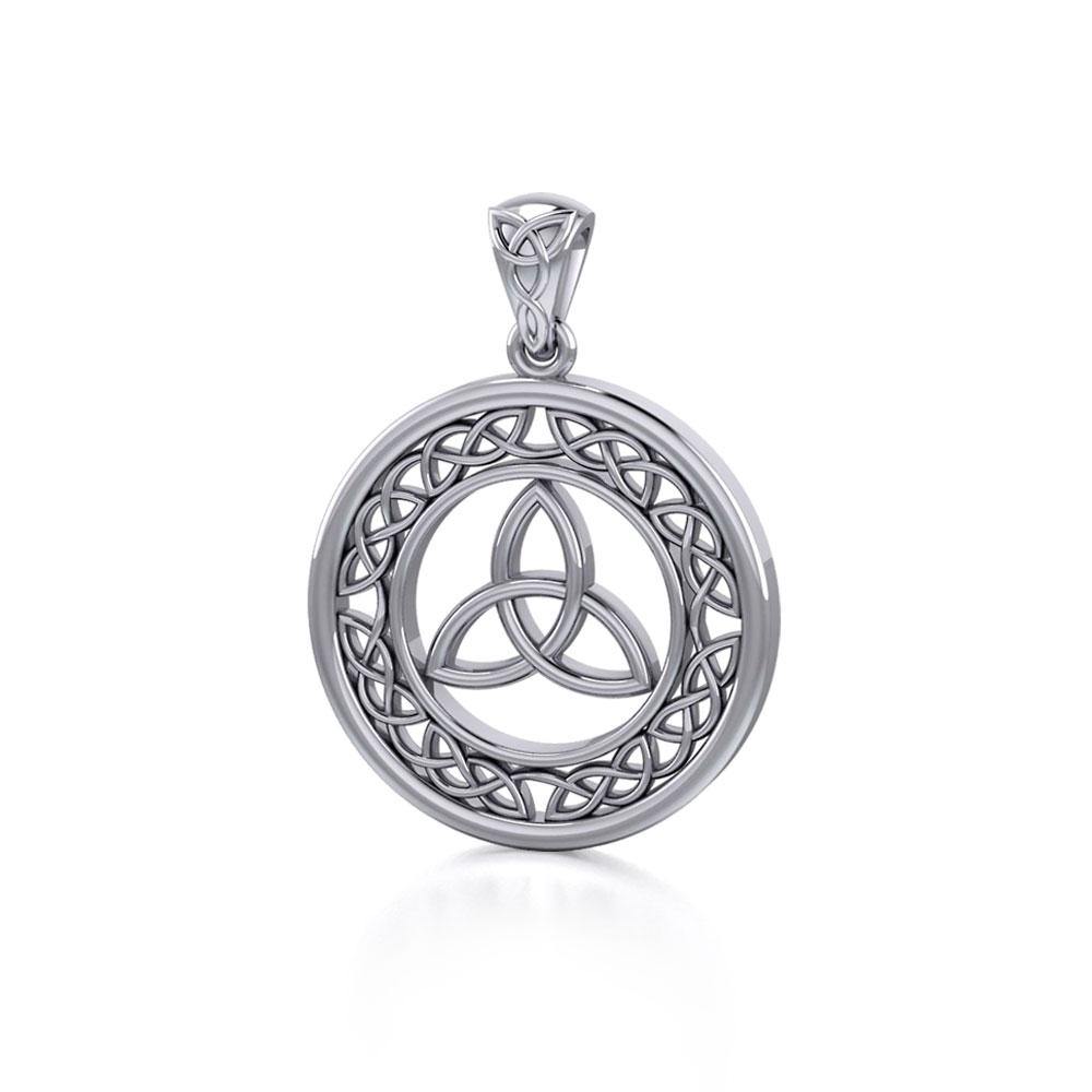 Celtic Knotwork Trinity Sterling Silver Pendant TPD711