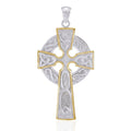 The Paradox of the Celtic Cross Silver and 18K Gold Accent Pendant TPV036