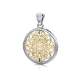Celtic Knotwork Pendant In Sterling Silver With 14K Gold Accent For Everyday Elegance TPV153