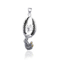 Phoenix Silver and 14K Gold Accent Pendant TPV2838