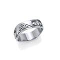 Celtic Knotwork Silver Claddagh Ring TR2923