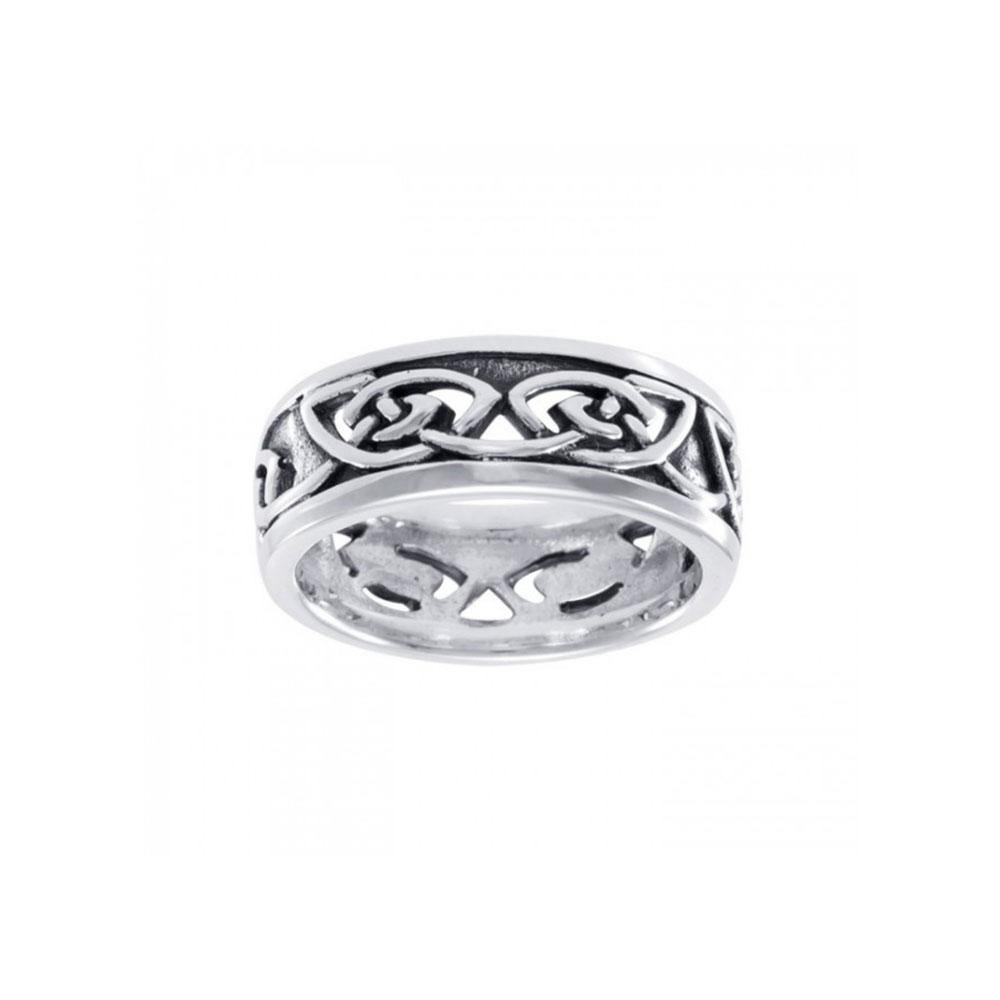 Celtic Knotwork Sterling Silver Ring TR3411