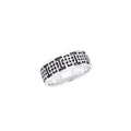 A step of time ~ Celtic Knotwork Square Sterling Silver Ring TR358