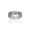 A humble and stylish accord ~ Celtic Knotwork Sterling Silver Ring TR360