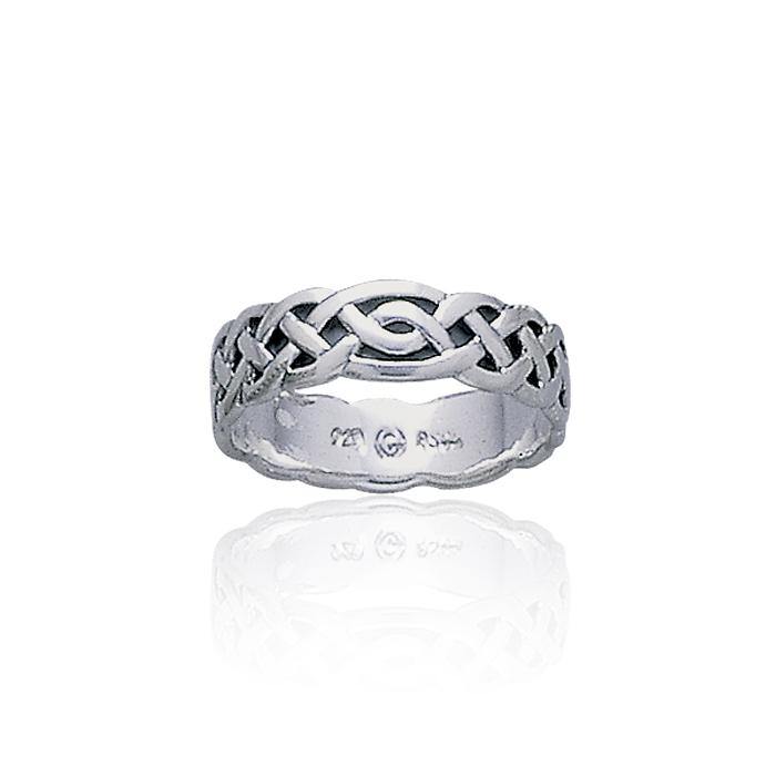 A humble and stylish accord ~ Celtic Knotwork Sterling Silver Ring TR360