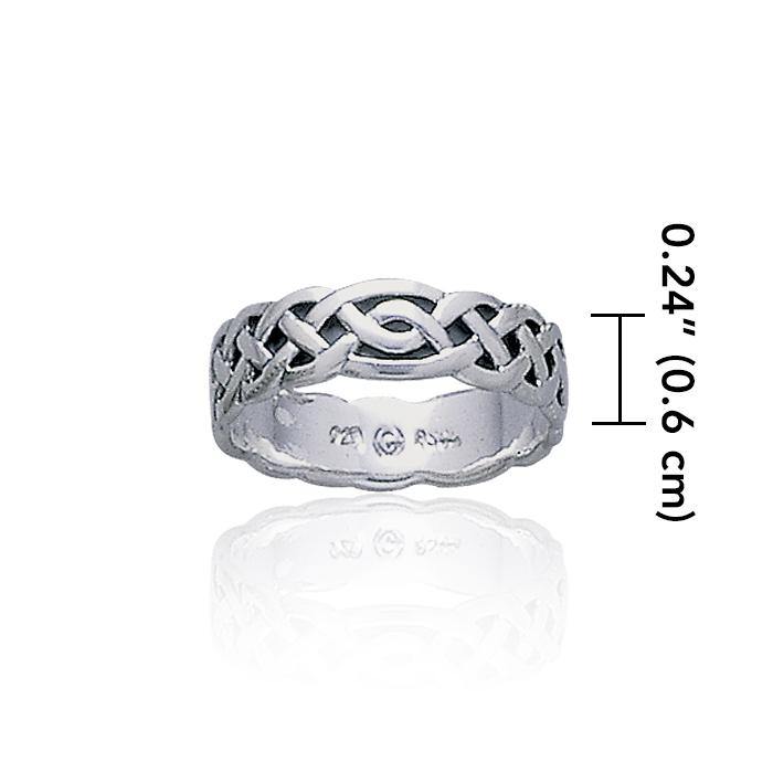 A humble and stylish accord ~ Celtic Knotwork Sterling Silver Ring TR360