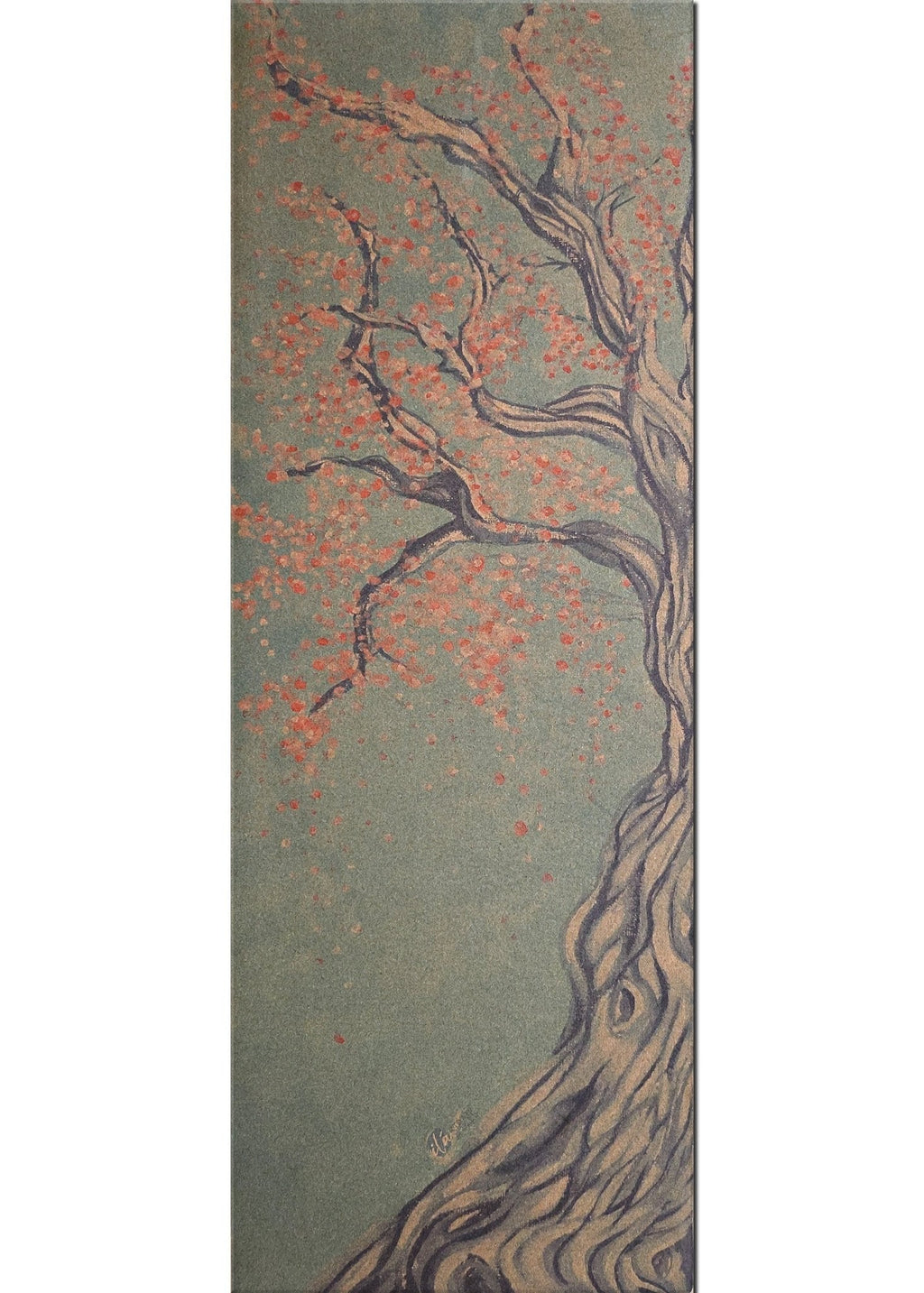 Tree Pose Cork Yoga Mat | Yoga Mat - Hand Painted | Wiccan Center