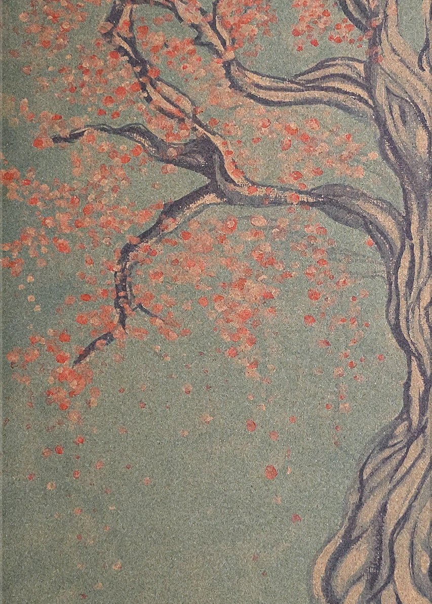 Tree Pose WANDERER Cork TRAVEL Yoga Mat | Yoga Mat - Hand Painted | Wiccan Center
