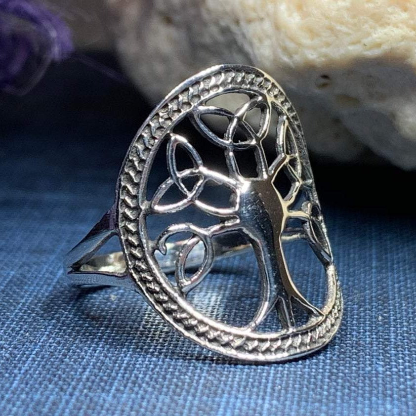 Enchanted Celtic Tree of Life Ring in Sterling Silver | Ring | Wiccan Center