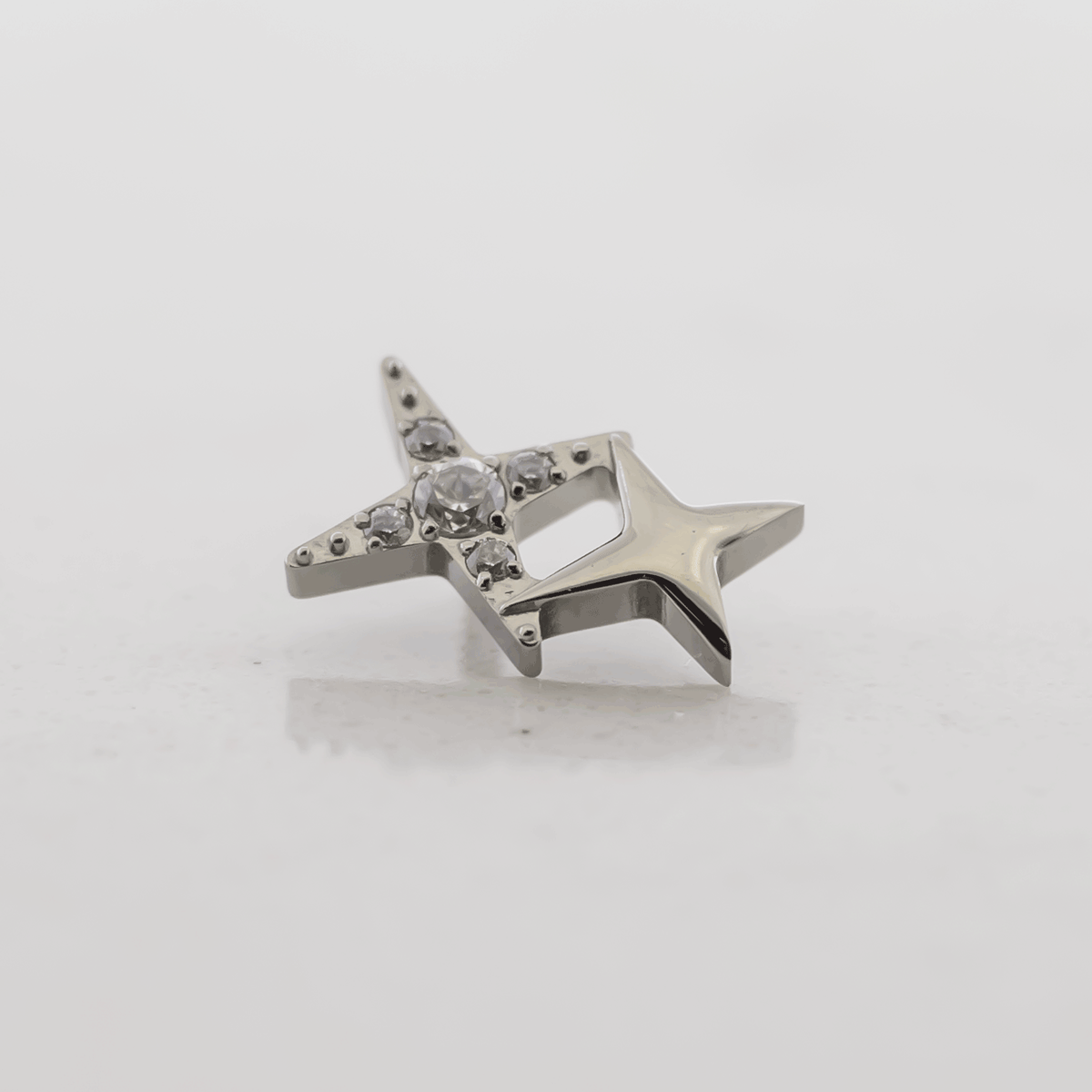 16G/18G Steel Internally Threaded End- Double Starburst | Body Jewelry | Wiccan Center