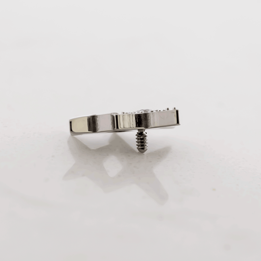 16G/18G Steel Internally Threaded End- Double Starburst | Body Jewelry | Wiccan Center