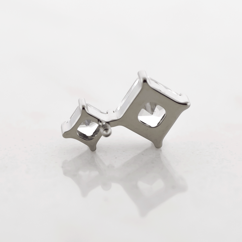 16G/18G Steel Internally Threaded End- Double Square | Body Jewelry | Wiccan Center
