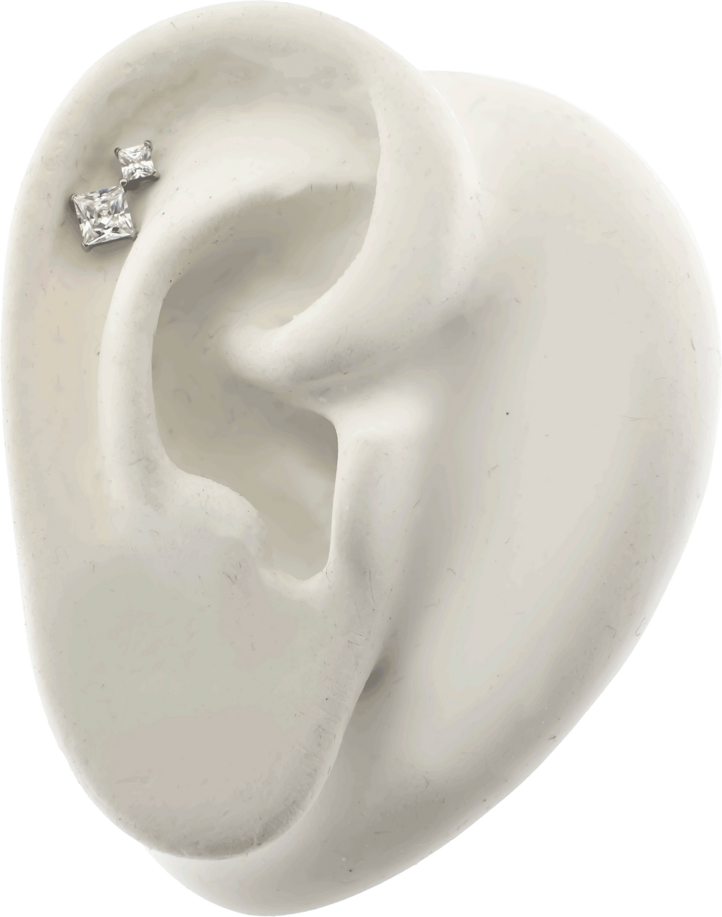 16G/18G Steel Internally Threaded End- Double Square | Body Jewelry | Wiccan Center