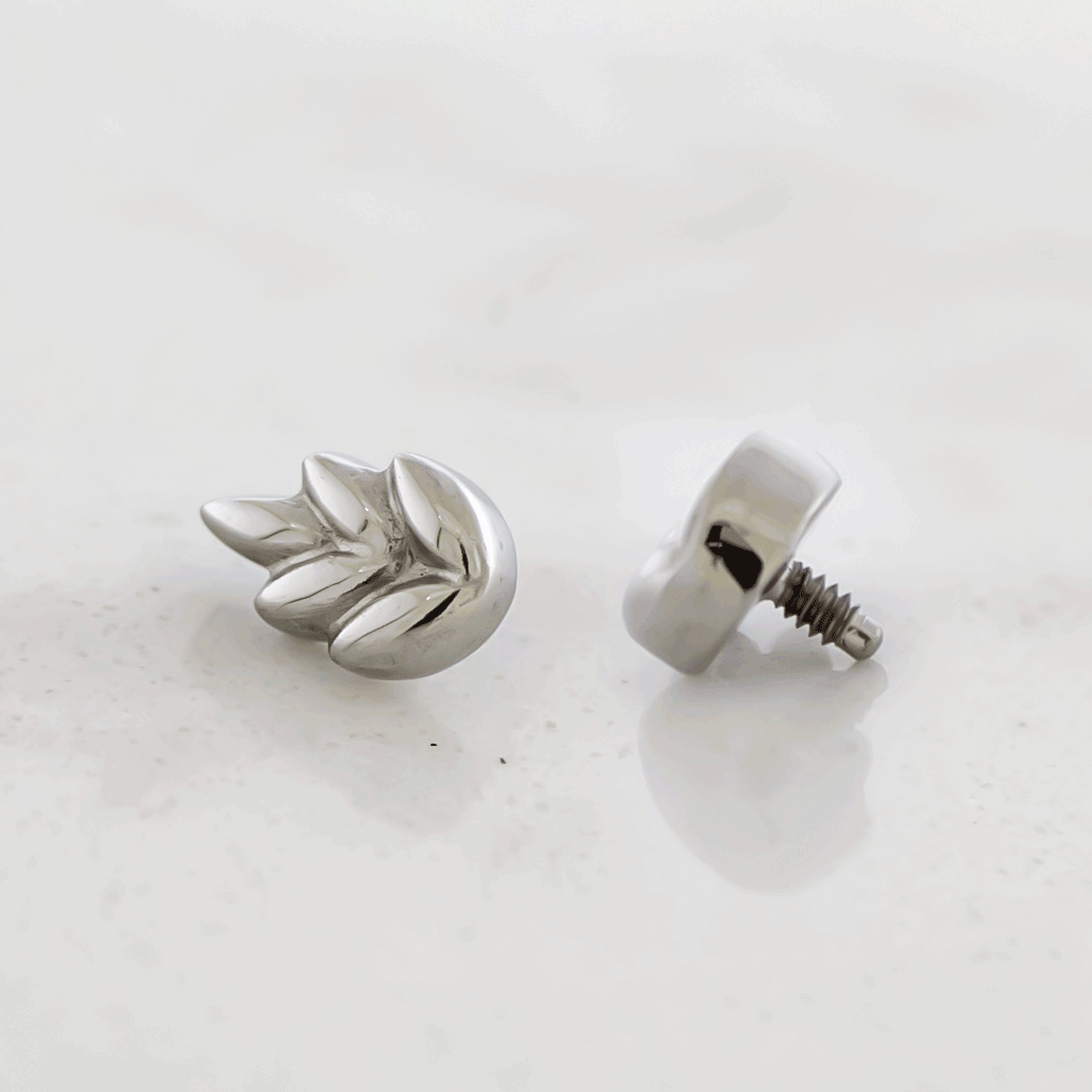 16G/18G Steel Internally Threaded End- Leaf | Body Jewelry | Wiccan Center