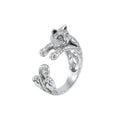 Celtic Cat Sterling Silver Ring TRI1639