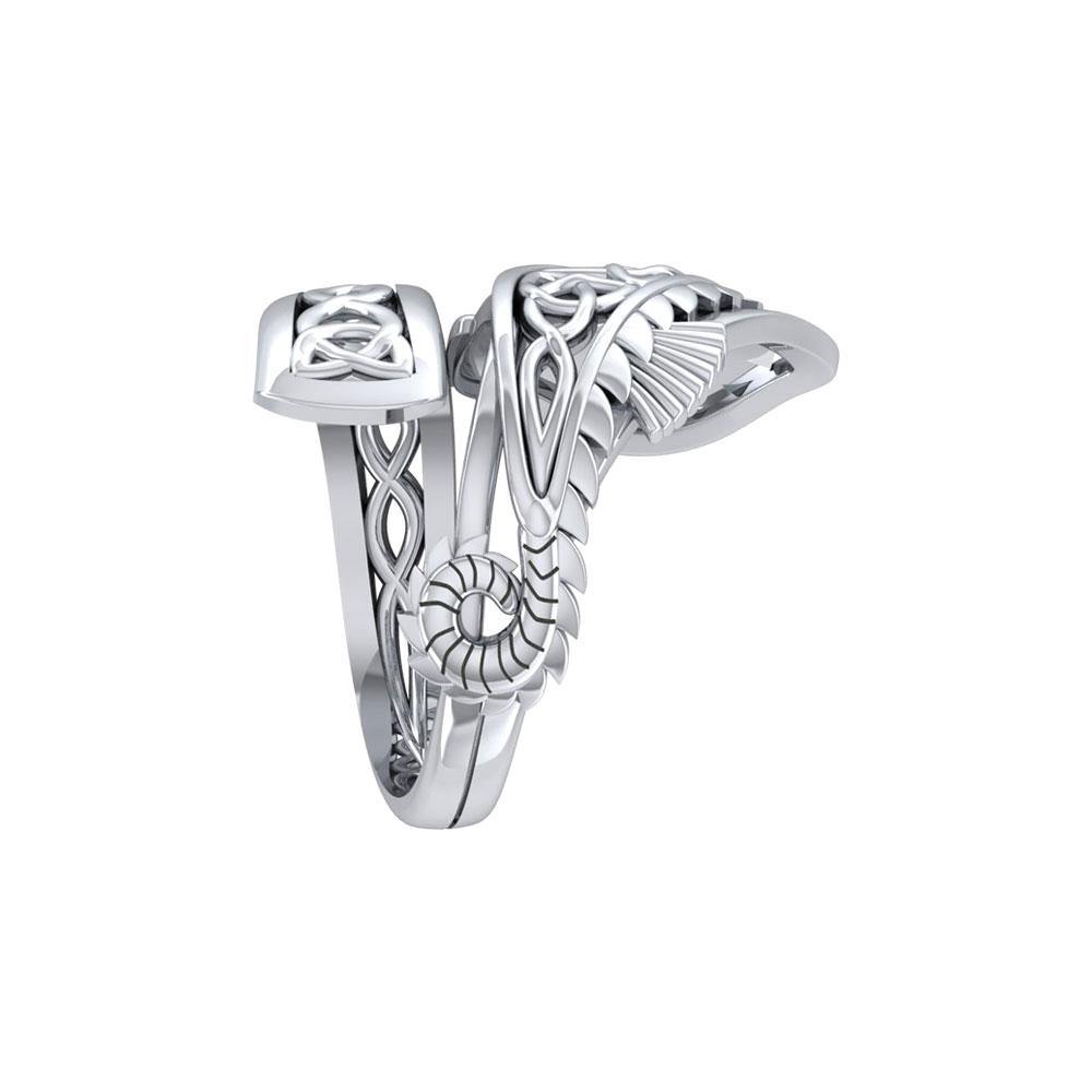 Celtic Knots Silver Seahorse Spoon Ring TRI1737